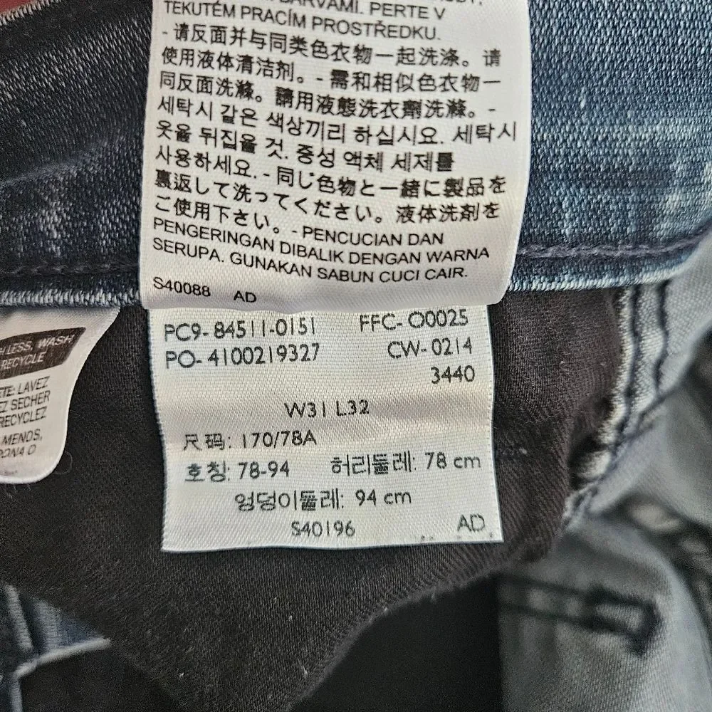 Levi's Jeans 511 Men's Slim Fit W31x L32 Blue Denim
